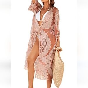 REBELLION Womens Swimsuit Coverup‎ Bohemian Chic Casual Beach Coastal Travel L